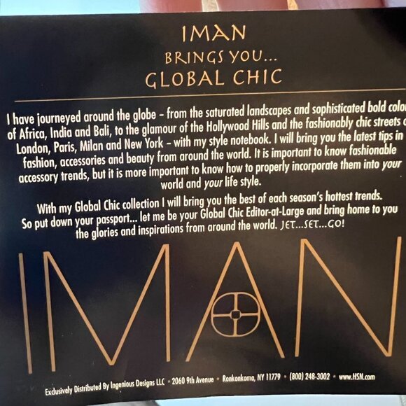 NWT IMAN Gold Global Sequin Chic Wrap - Picture 9 of 9